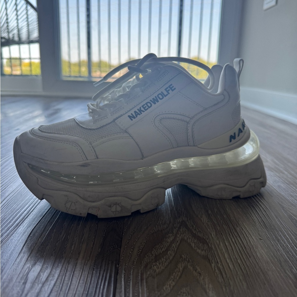 Naked Wolfe White Platform Sneakers